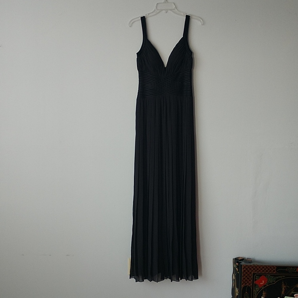 NWT Marc Bouwer Black Pleated Gown
